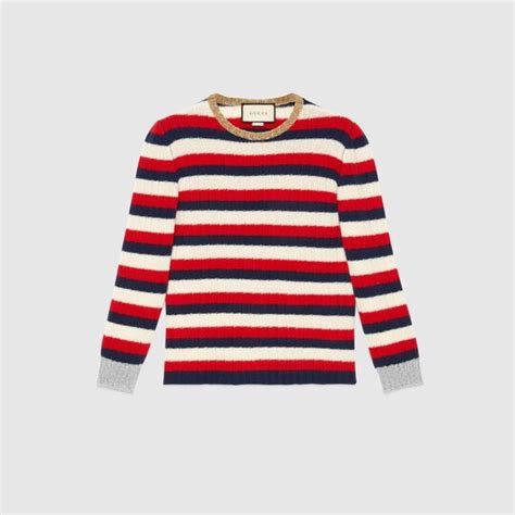 maglia gucci a righe blu e rosse|Maglieria Gucci da donna .